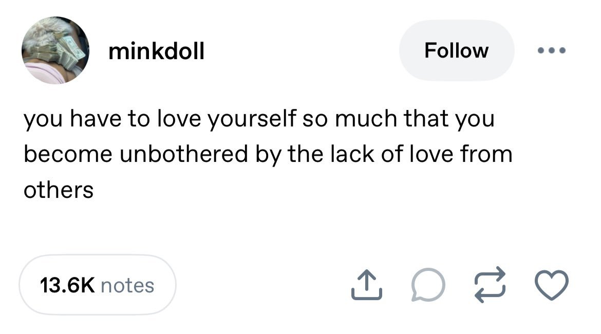 A post about loving yourself beyond the lack of love from others
