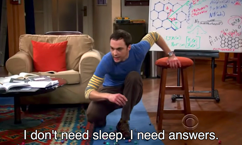 A television still of a scientist saying he needs answers