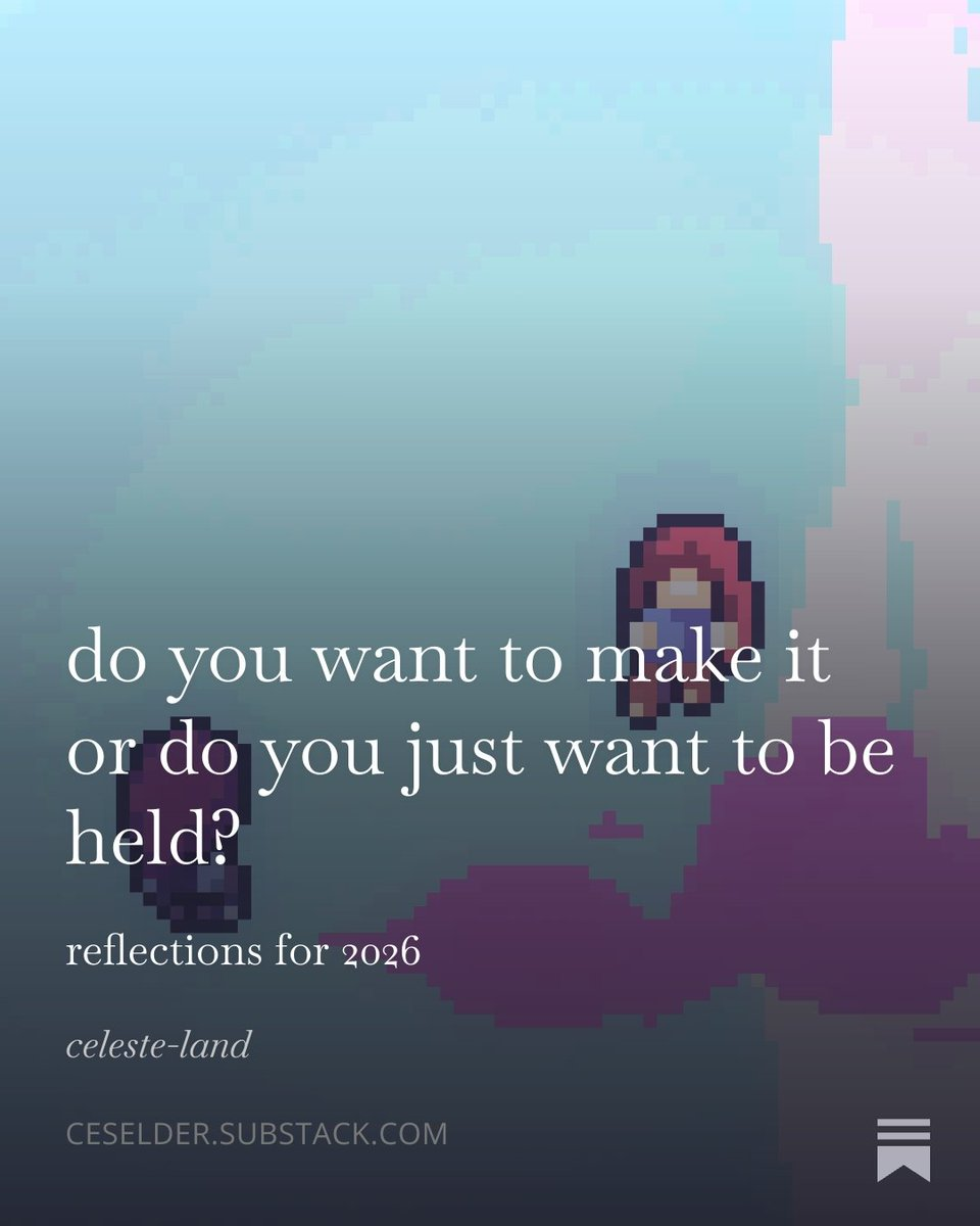 Pixel-art reflections for 2026 poster with a question about being held